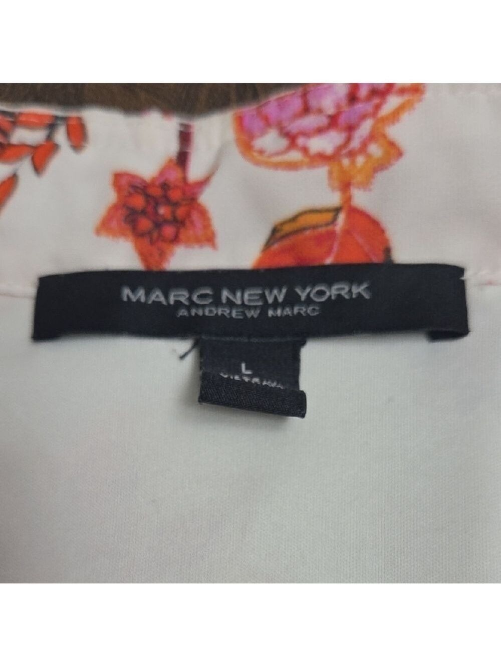 Marc New York Red Pink Peplum Blouse Large - Picture 6 of 9